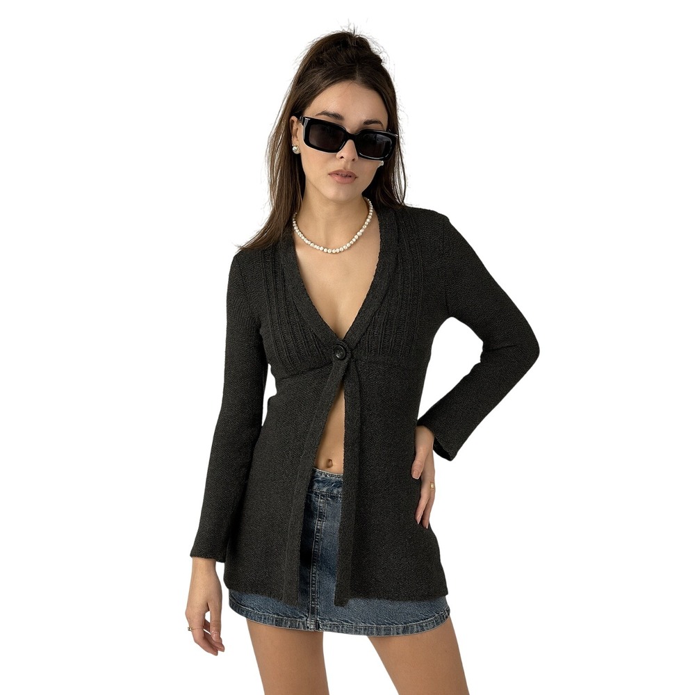 JOIE x‎ VINTAGE cashmere wool blend knit duster cardigan single button M